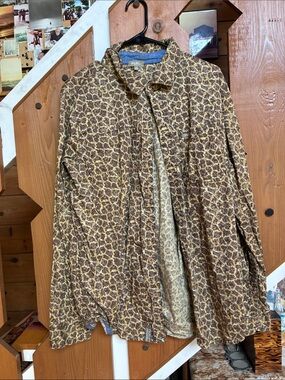 Lrg Brown Patterned Casual Button-Down Shirt